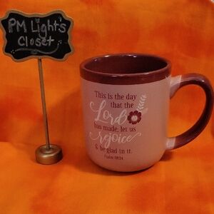 Inspirational Pink Ceramic Mug Psalm 118:24